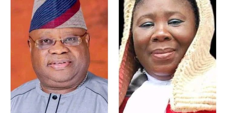Breaking: Osun CJ, Adepele Ojo drags Adeleke to court
