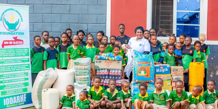 Adeleke’s wife donates foodstuffs, other items to orphanages to mark birthday
