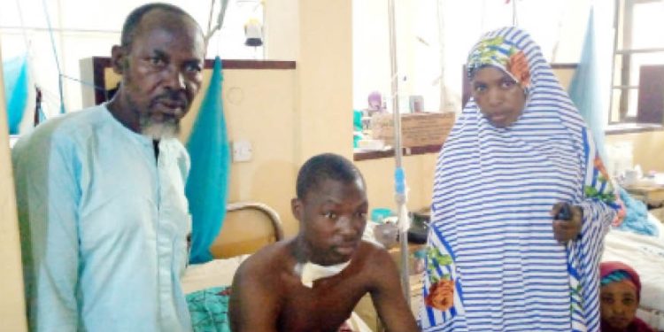 Man stabbed for playing football in street